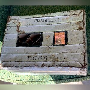 Vintage Metal 4 Dozen Egg Shipping Crate.